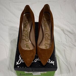 Sam Edelman Hazel Tan Suede Pump Heels